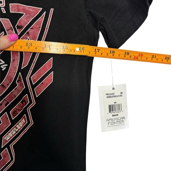 NWT American Fighter Red White Blue Kendleton Tee Short Size XS - Picture 7 of 9